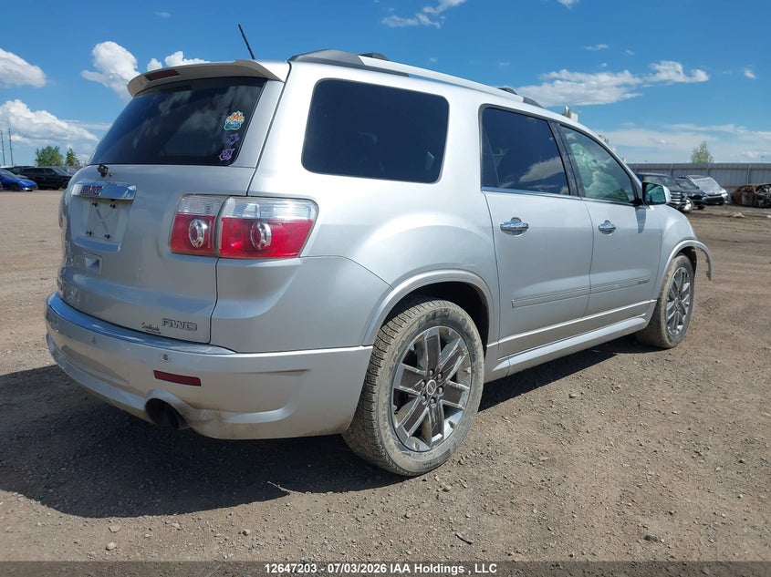 Vin: 1gkkvted0cj203383, lot: 3054037, gmc acadia denali 20124