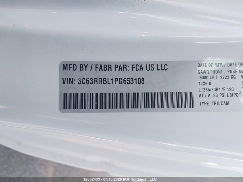 2023 RAM 3500 PICKUP 6.7L I-6 DI, TURBO, 420HP