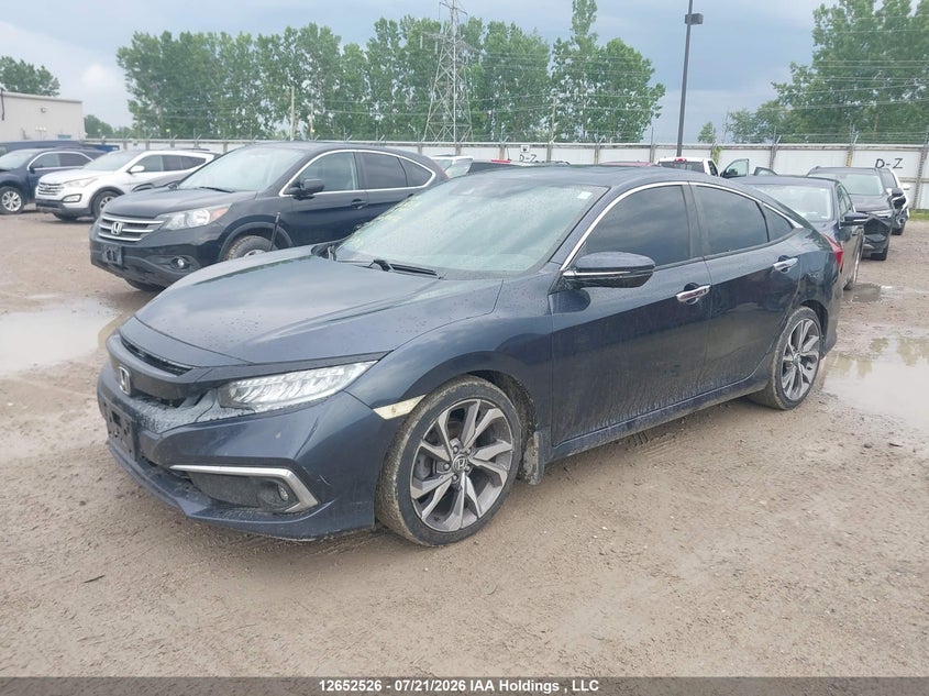 Vin: 2hgfc1f95kh104156, lot: 3054298, honda civic touring 20192