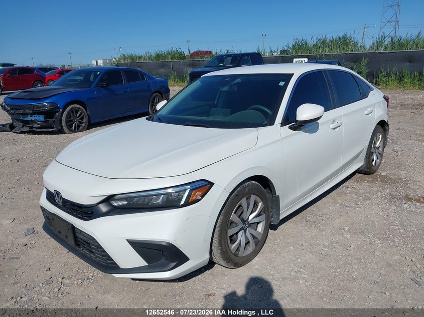 2022 Honda Civic, Rear, IAAI, VIN 2HGFE2F25NH111650 — photo 2