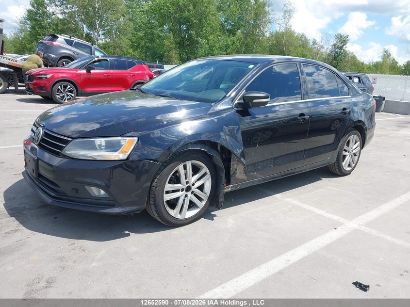 2015 Volkswagen Jetta Tdi, Удар спереду, IAAI, VIN 3VWLA7AJ4FM266179 — фото 2