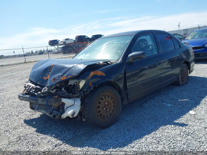 2005 Honda Civic, Front, IAAI, VIN 2HGES16385H028950 — photo 2