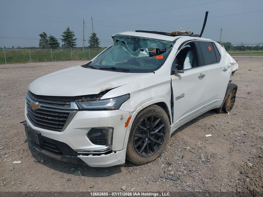2022 Chevrolet Traverse, Biohazard, IAAI, VIN 1GNEVNKW7NJ157023 — photo 2