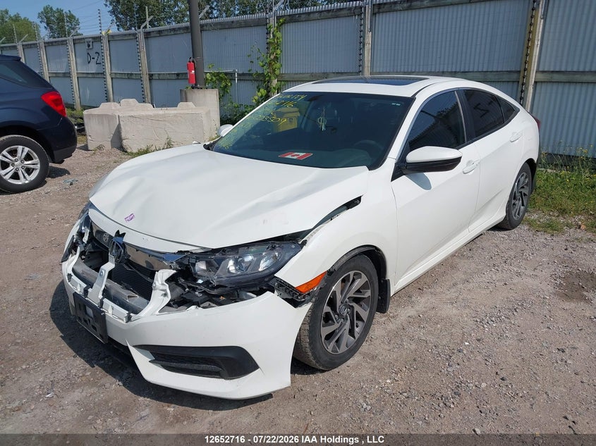 Vin: 2hgfc2f76gh003509, lot: 3054504, honda civic ex 4dr 20162
