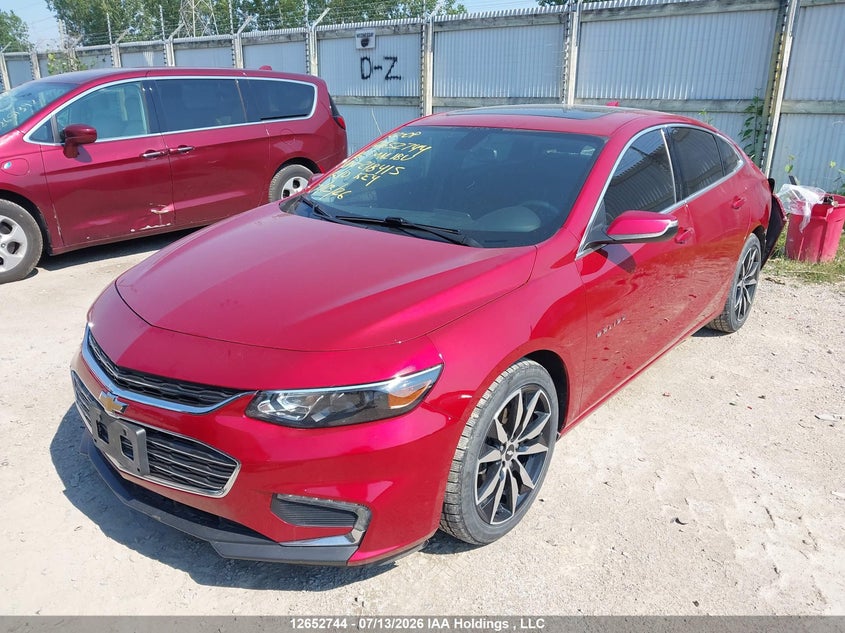 2016 Chevrolet Malibu, Rear, IAAI, VIN 1G1ZE5ST3GF218415 — photo 2