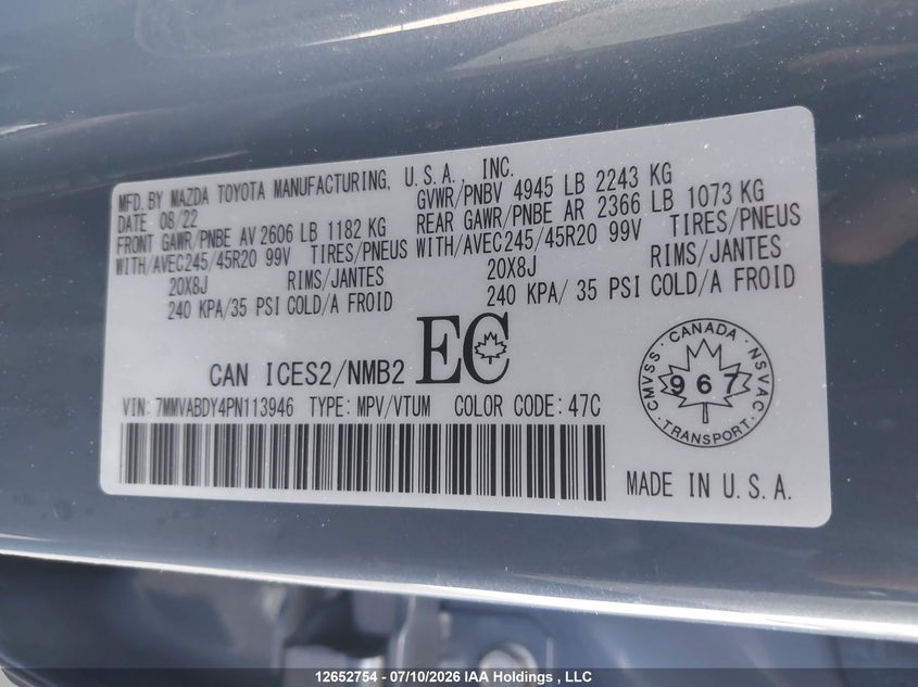 2023 Mazda Cx-50 VIN: 7MMVABDY4PN113946 Lot: 12652754