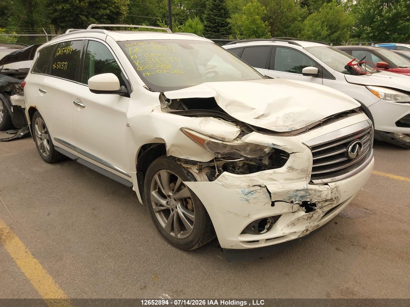 2014 Infiniti Qx60, Front, IAAI, VIN 5N1AL0MMXEC511371