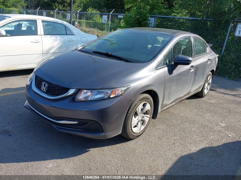 2014 Honda Civic, Rear, IAAI, VIN 2HGFB2F46EH043031 — photo 2
