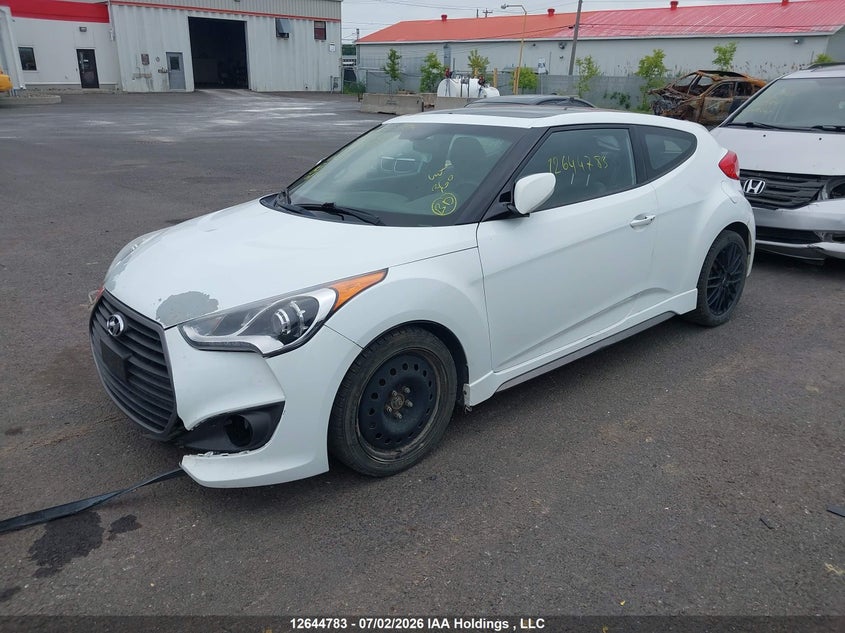 2016 Hyundai Veloster, Удар спереди, IAAI, VIN KMHTC6AE5GU286038 — фото 2