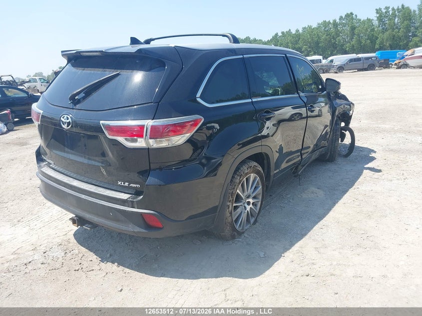 Vin: 5tdjkrfh8gs252523, lot: 3055378, toyota highlander xle 20164