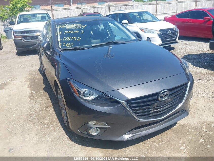 Vin: jm1bm1m3xe1178152, lot: 3055420, mazda 3 grand touring 2014 img_1