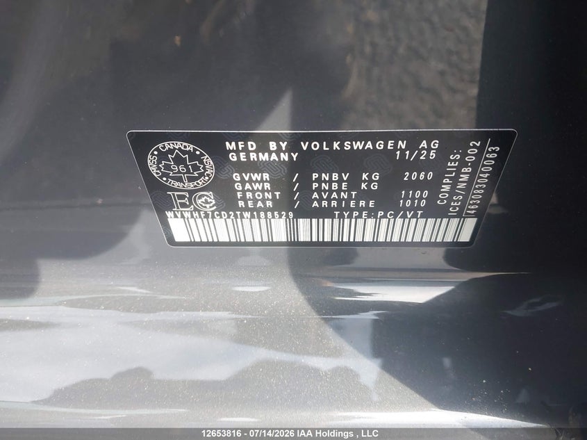 2026 VOLKSWAGEN GOLF R HATCHBACK 2.0L I-4 DI, DOHC, VVT, TURBO, 328HP
