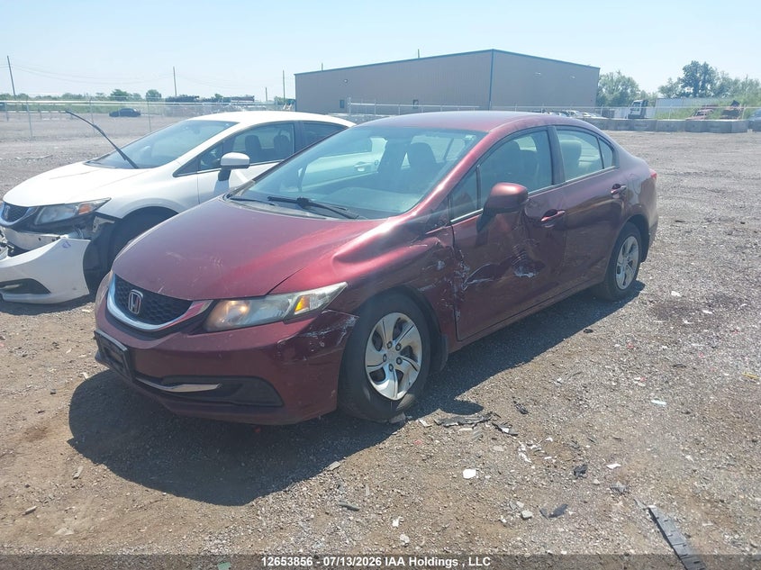 2013 Honda Civic, Left Side, IAAI, VIN 2HGFB2F4XDH024738 — photo 2