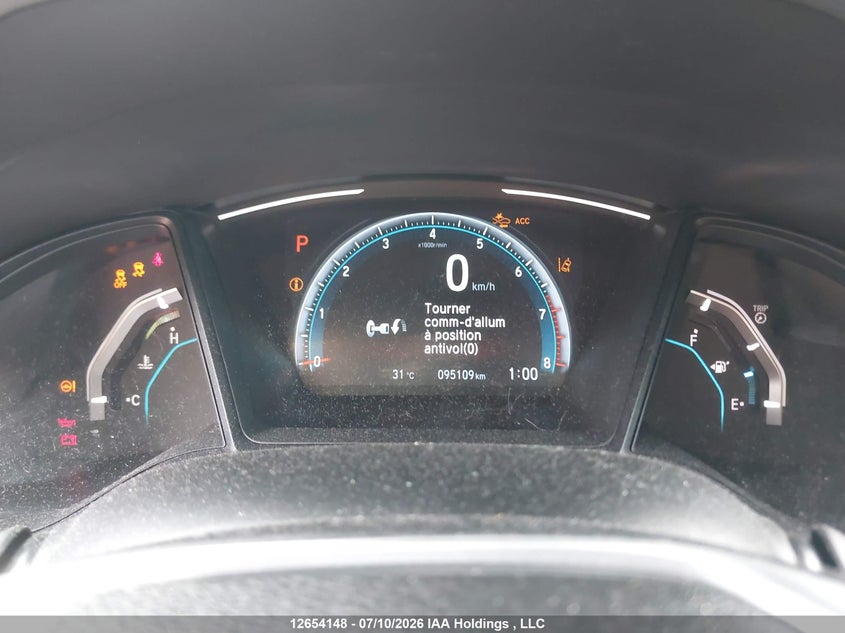 2019 HONDA CIVIC SEDAN 2.0L I-4 DOHC, VVT, 158HP