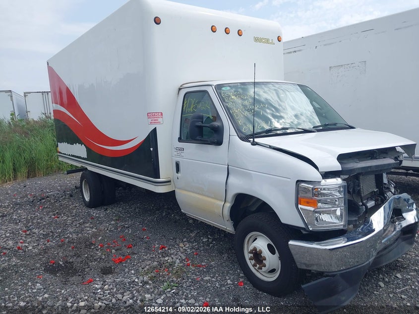 2024 Ford Econoline E450 Super Duty Cutaway Van, Удар спереди, IAAI, VIN 1FDXE4FN8RDD14457
