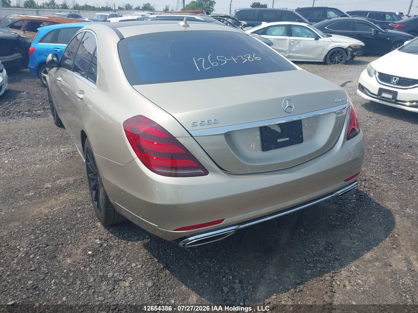 Vin: wddug8gb6ka474654, lot: 3056314, mercedes-benz s 560 4matic 20193