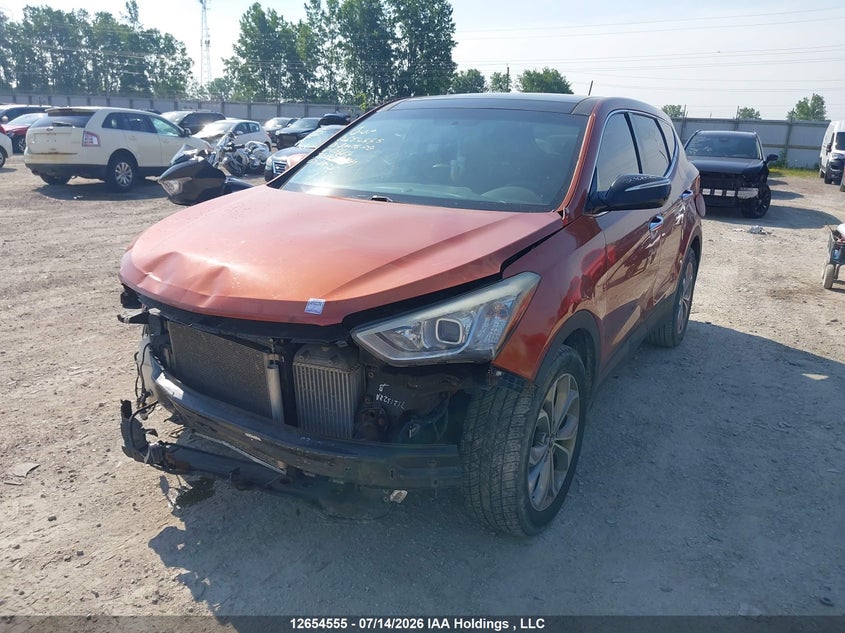 2013 Hyundai Santa Fe Sport 2.0T Limited, Удар спереди, IAAI, VIN 5XYZUDLA6DG115564 — фото 2