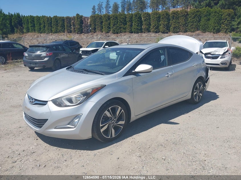 2015 Hyundai Elantra Se/Sport/Limited, Удар ззаду, IAAI, VIN KMHDH4AH9FU240036 — фото 2