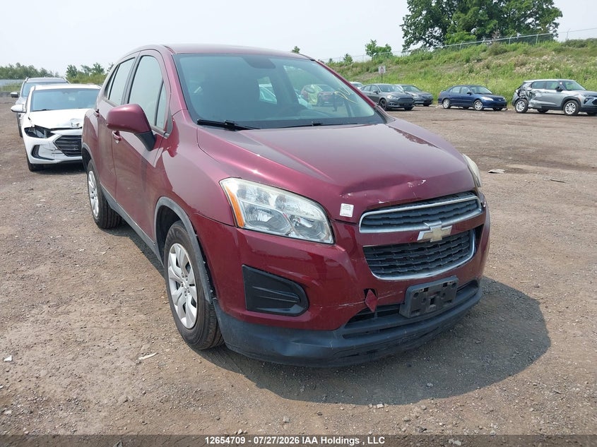 2013 Chevrolet Trax Ls, Удар спереди, IAAI, VIN 3GNCJKSB0DL202275