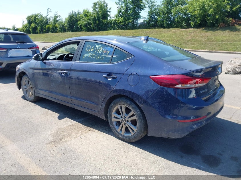 Vin: kmhd84lf1ju700665, lot: 3056746, hyundai elantra gl se 20183