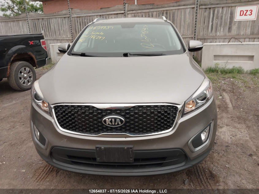 2016 Kia Sorento 3.3L Lx + VIN: 5XYPGDA54GG186397 Lot: 12654837