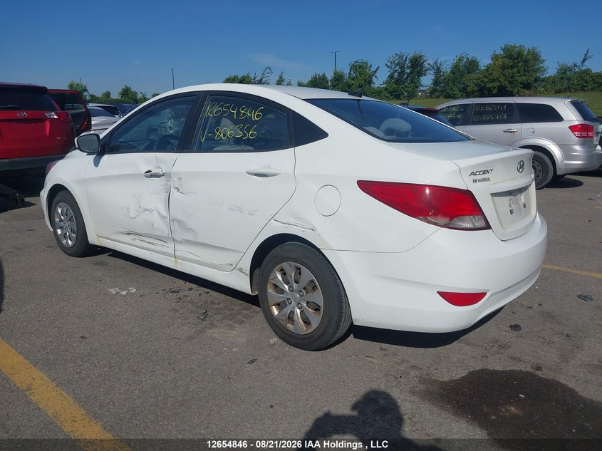 Vin: kmhct4ae9fu806356, lot: 3056788, hyundai accent l 20153