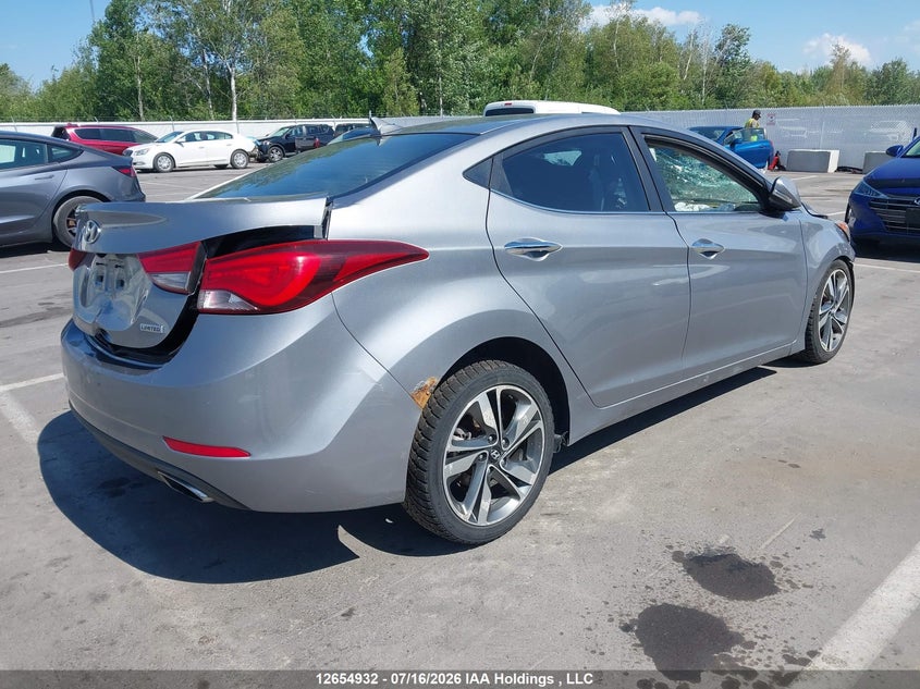 Vin: kmhdh4ah9eu119246, lot: 3056874, hyundai elantra limited 20144