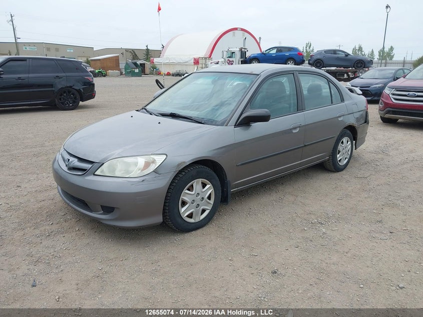 2004 Honda Civic, Rear, IAAI, VIN 2HGES16434H901897 — photo 2