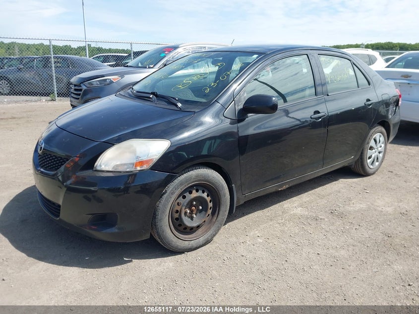 2012 Toyota Yaris, Лівий зад, IAAI, VIN JTDBT4K35CL026871 — фото 2