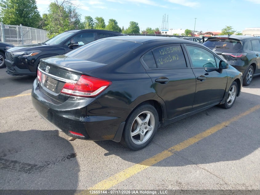Vin: 2hgfb2f41dh103442, lot: 3057114, honda civic lx 20134