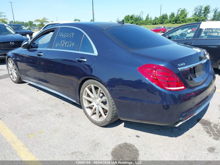 Vin: wddug7jb7fa174274, lot: 3057129, mercedes-benz s 63 amg 20153