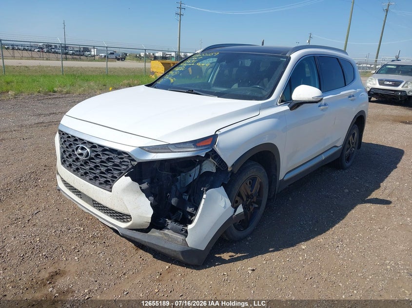 2019 Hyundai Santa Fe, Front, IAAI, VIN 5NMS3CAA2KH038311 — photo 2