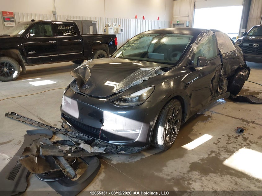 2025 Tesla Model Y, Front, IAAI, VIN 7SAYGAEE9SF235156 — photo 2