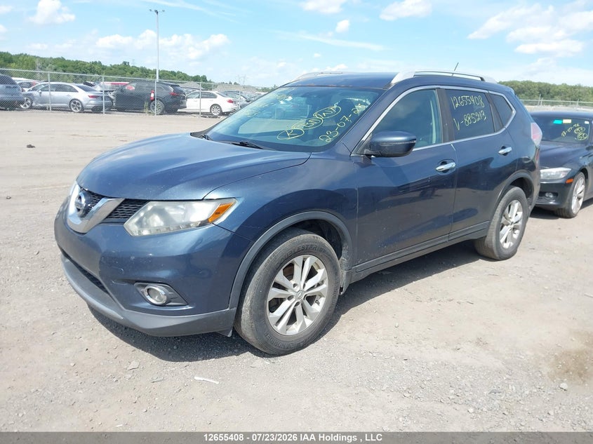 2016 Nissan Rogue, Rear, IAAI, VIN 5N1AT2MVXGC885213 — photo 2