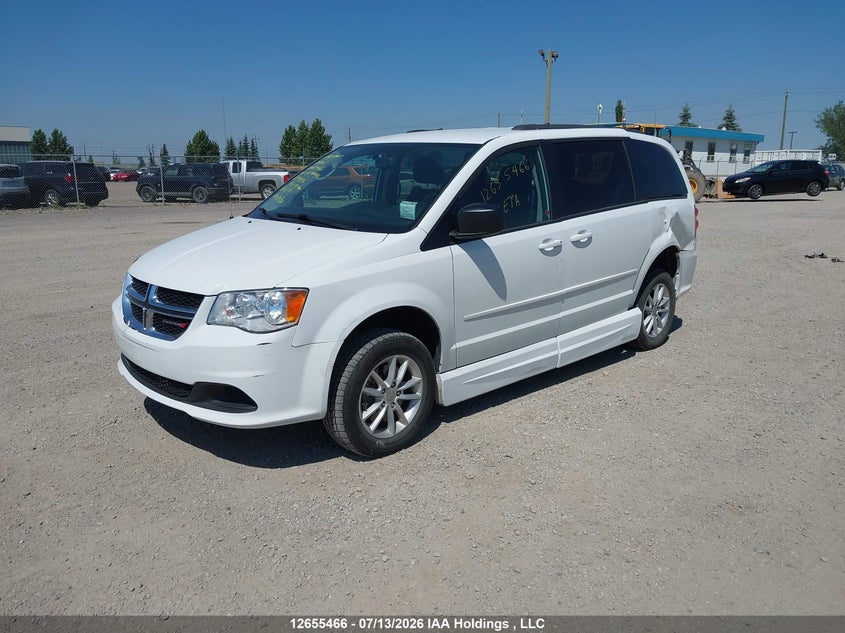 2016 Dodge Caravan, Rear, IAAI, VIN 2C4RDGBG8GR340916 — photo 2