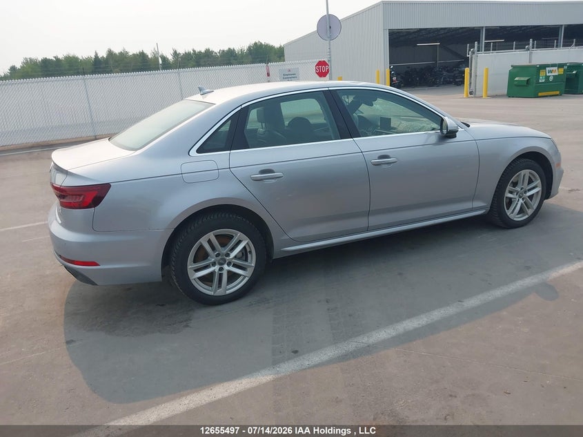 2018 AUDI A4 SEDAN 2.0L I-4 DI, DOHC, VVT, TURBO, 252HP