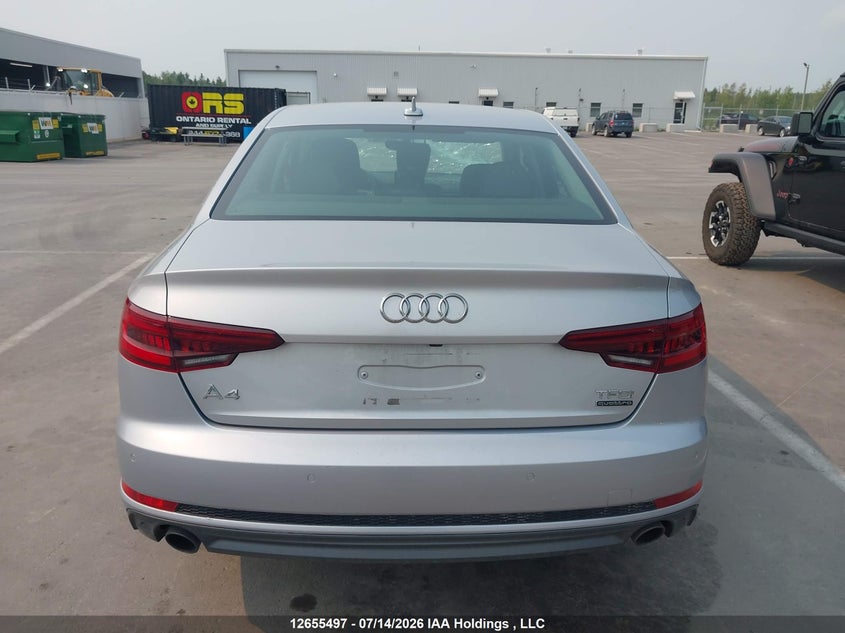 2018 AUDI A4 SEDAN 2.0L I-4 DI, DOHC, VVT, TURBO, 252HP
