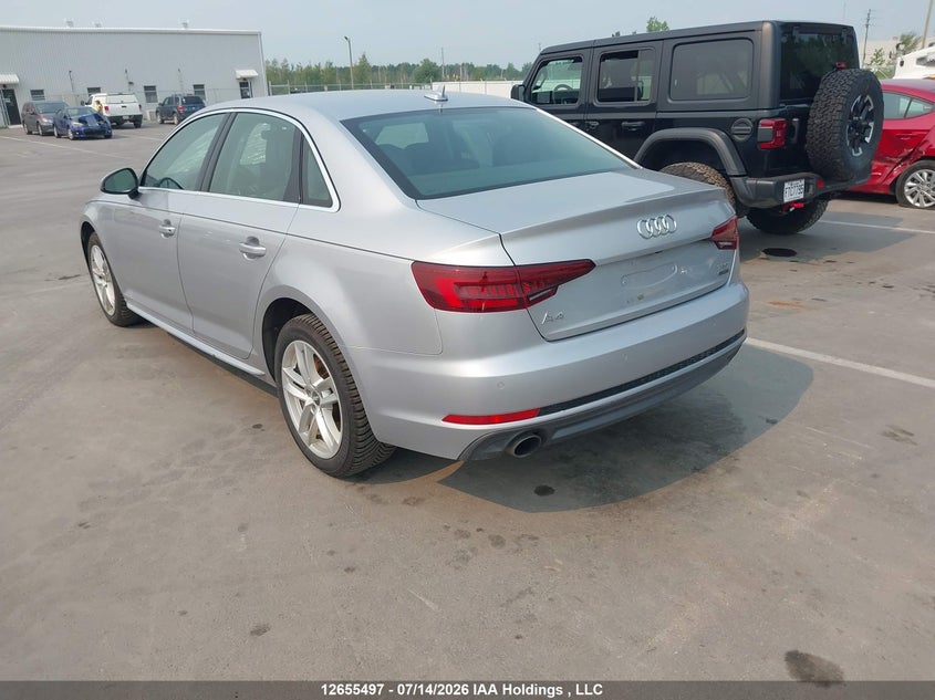 2018 AUDI A4 SEDAN 2.0L I-4 DI, DOHC, VVT, TURBO, 252HP