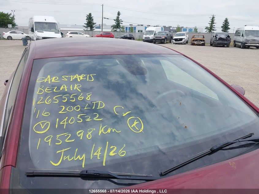 2016 Chrysler 200 Limited VIN: 1C3CCCAB5GN140522 Lot: 12655568
