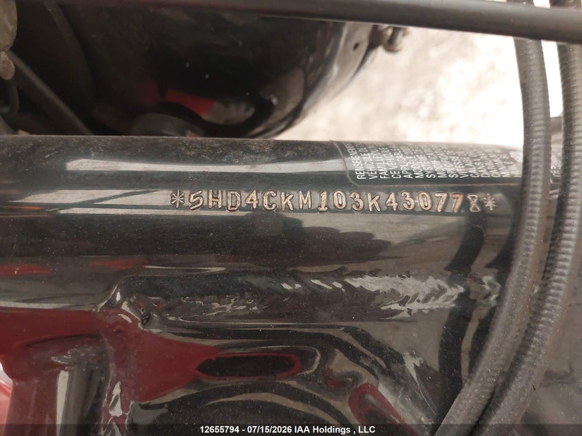 2003 Harley-Davidson Xlh883 R VIN: 5HD4CKM103K430778 Lot: 12655794