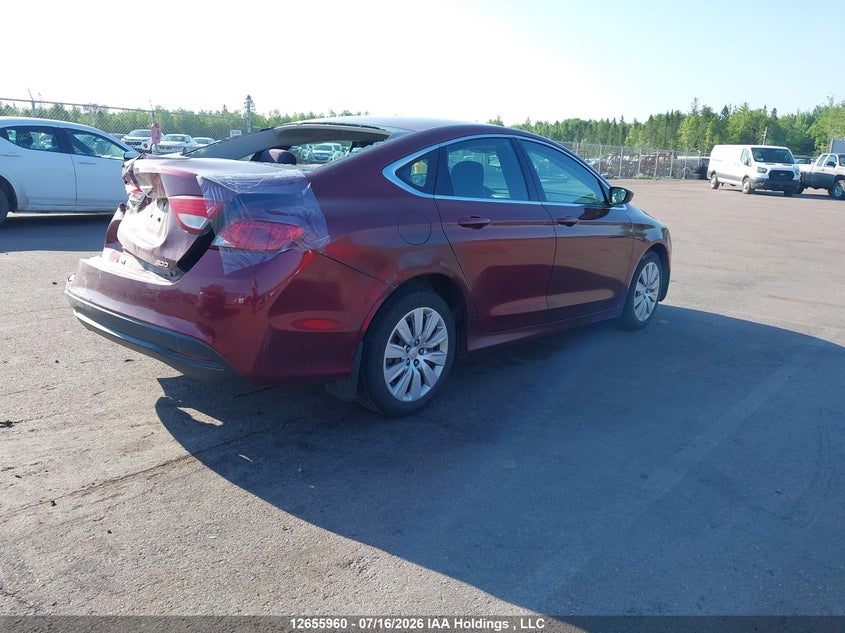 Vin: 1c3cccfb5fn593272, lot: 3057973, chrysler 200 lx 20154