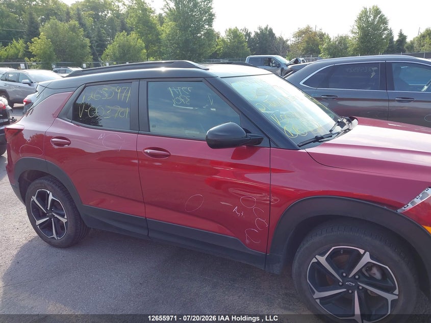 2021 Chevrolet Trailblazer Rs VIN: KL79MUSL8MB003701 Lot: 12655971