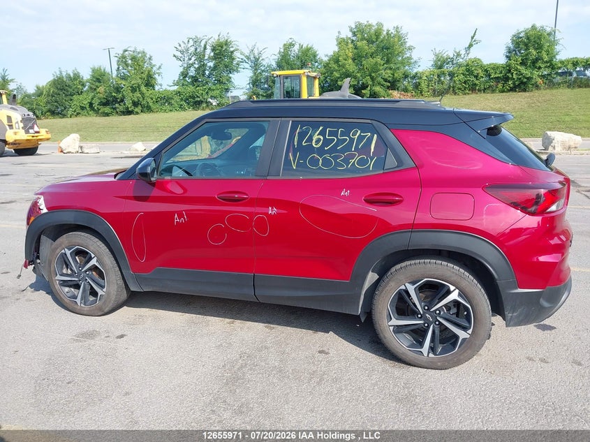 2021 Chevrolet Trailblazer Rs VIN: KL79MUSL8MB003701 Lot: 12655971