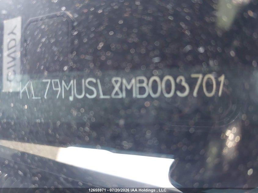 2021 Chevrolet Trailblazer Rs VIN: KL79MUSL8MB003701 Lot: 12655971