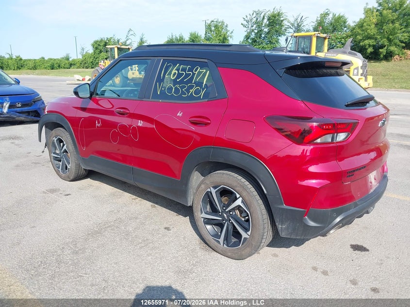 2021 Chevrolet Trailblazer Rs VIN: KL79MUSL8MB003701 Lot: 12655971
