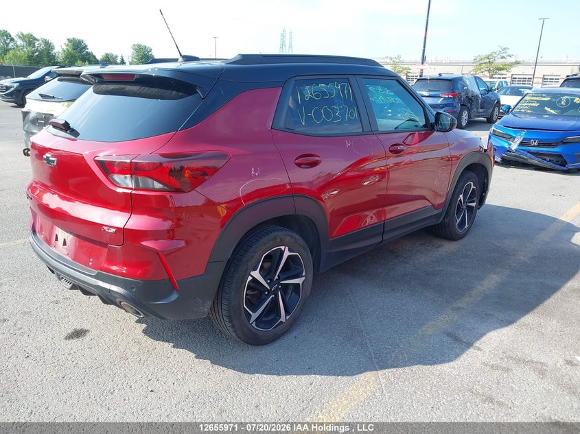 2021 Chevrolet Trailblazer Rs VIN: KL79MUSL8MB003701 Lot: 12655971