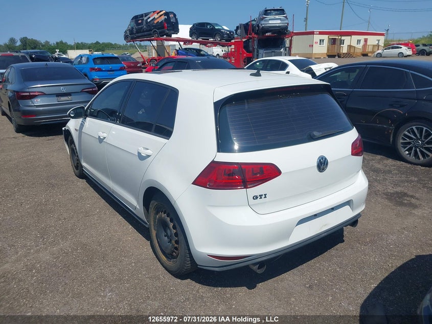 Vin: 3vw4t7auxfm000304, lot: 3057985, volkswagen gti 20153