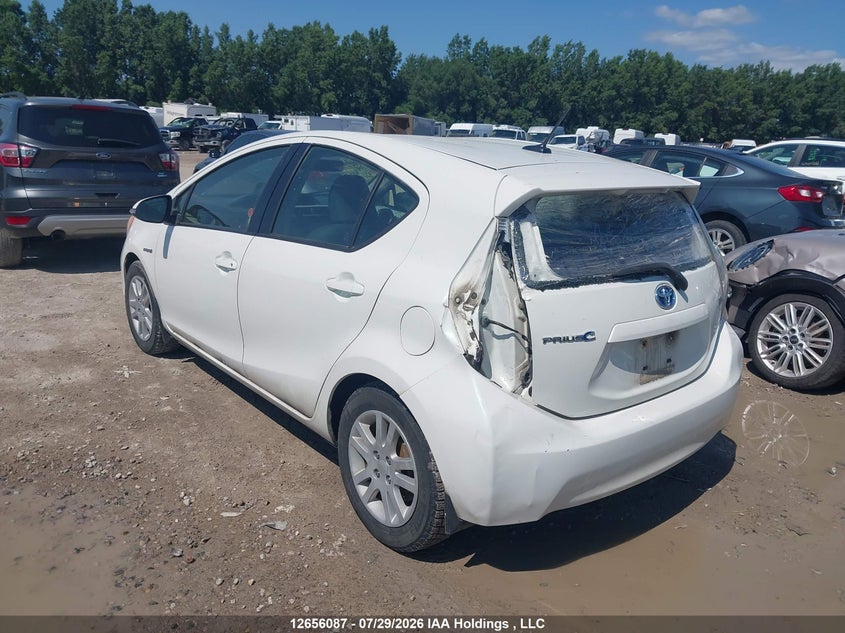Vin: jtdkdtb30c1027963, lot: 3058101, toyota prius c 20123