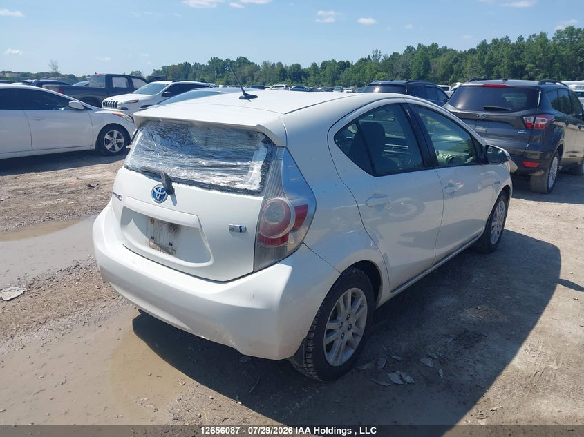 Vin: jtdkdtb30c1027963, lot: 3058101, toyota prius c 20124