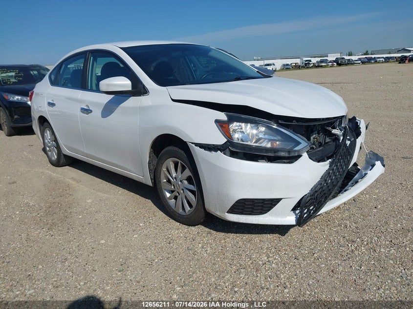2019 Nissan Sentra, Удар спереди, IAAI, VIN 3N1AB7AP6KY212688